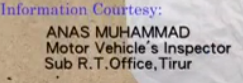 Educational Dutch Reach anti dooring video to avoid striking cyclists when opening car door, by Anas Muhammad of Tirur, Motor Vehicle Inspector. 