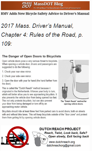 Miniature copy of Dutch Reach Flier for Officials & Driver Instructors