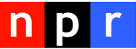 NPR National Public Radio Logo with letters N, P, R in white with red, black & blue backgrounds respectively.