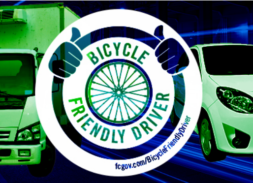 Bicycle Friendly Driver Program of Fort Collins CO teaches how to share road safely with cyclists. Course with slides & training.