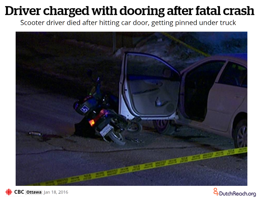 Dooring fatality / death results in legal liability, criminal negligence, insurance penalties, guilt & suffering for perpetrator driver or passenger in dooring accidents.