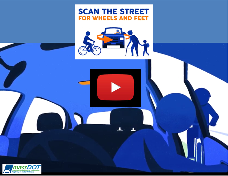 Video teaches the Dutch far hand technique or method for safer opening of car doors to avoid dooring cyclists. Video shows passenger using the Reach method as well as the driver. 2017. Part of MassDOT RMV share the road campaign linked to state Driver's Manual.