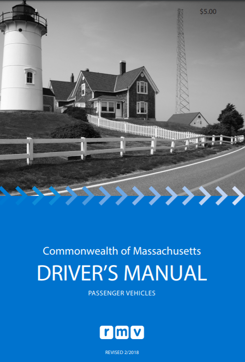 2018 Massachusetts Driver's Manual, cover.