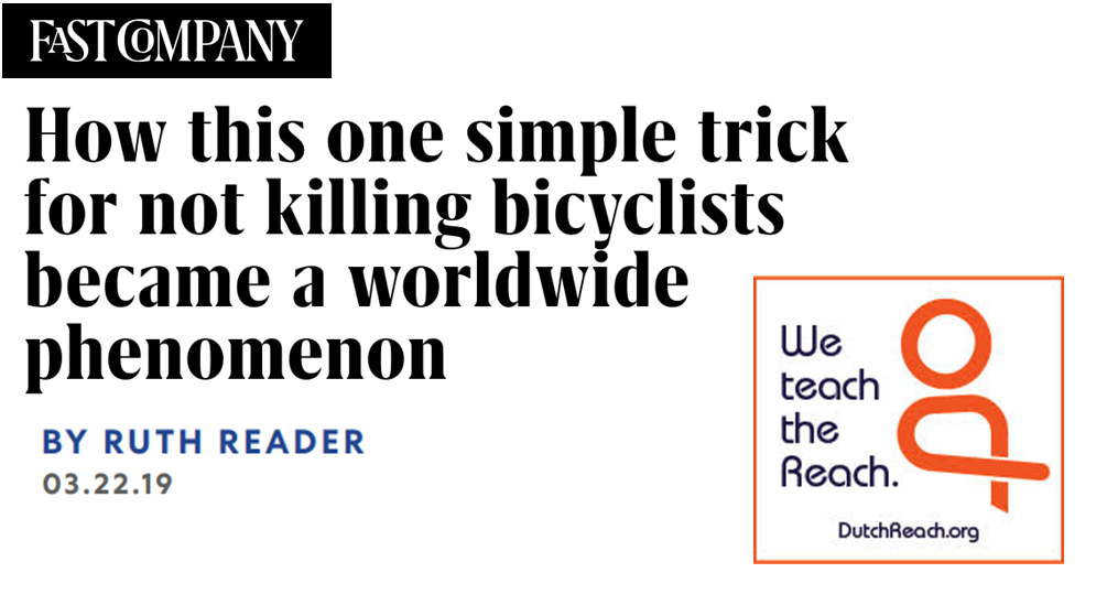 How this one simple trick for not killing bicyclists became a worldwide phenomenon The Dutch Reach, a simple method for getting out of your car without endangering bikers, is slowly gaining momentum.