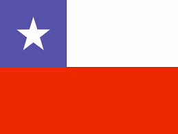 national flag of Chile red white blue with star